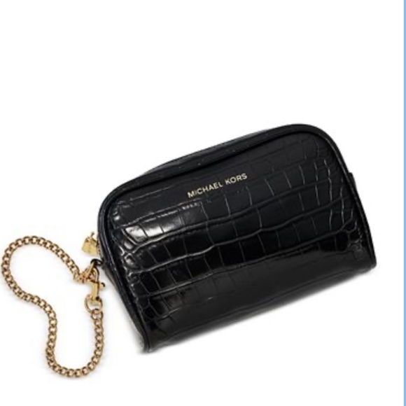 Michael Kors Croc embossed Toiletry bag - Picture 1 of 7